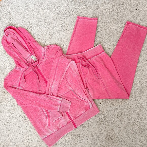 Y2K Hot Pink Jacket and Pants Tracksuit - Picture 1 of 8